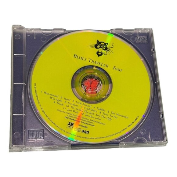 Blues Traveler CD Four 1994 A&M Records Rock Album Run-Around Hook Made Canada - Picture 4 of 7